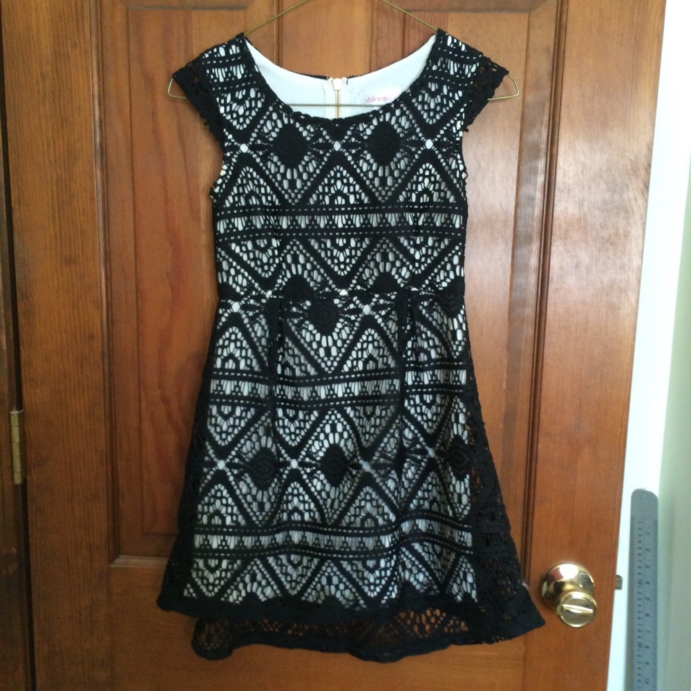 Lace overlay dress
